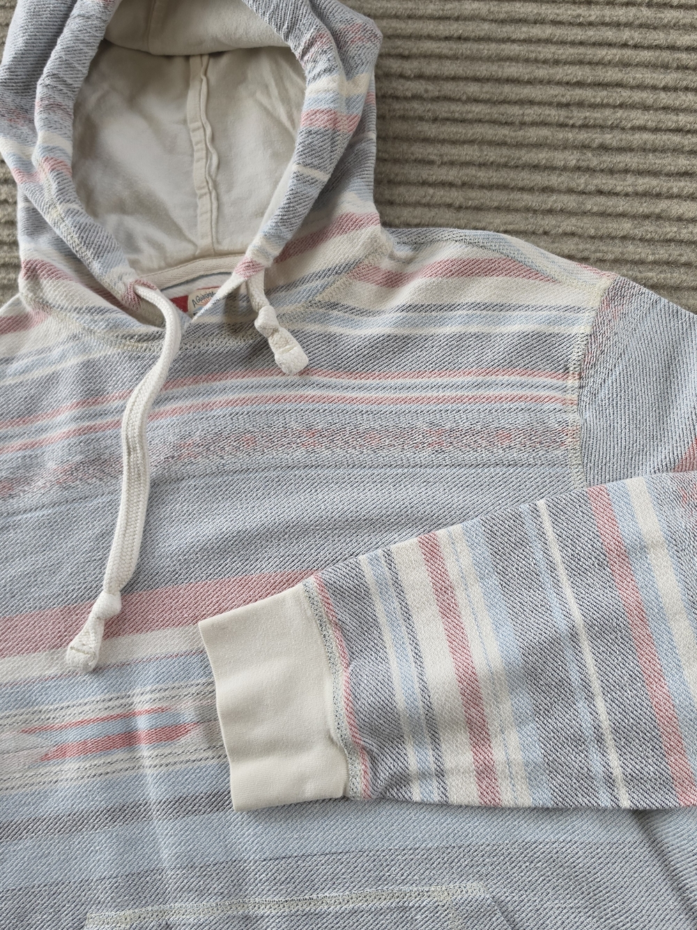 Faherty Hoodie Men's Medium Byron Bay Aztec Pullover Organic Cotton